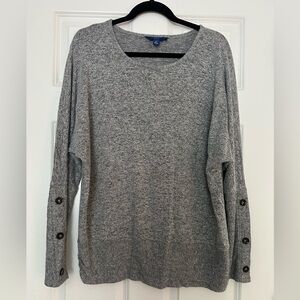 Apt. 9 Gray Women's Sweater with Button Accents